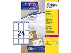 Etiket Avery L7159-250 63.5x33.9mm Adres Wit 6000 Stuks