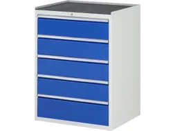 ladekast 1035x770x650mm 5laden cilinderslot RAL7035 RAL5010 metaal