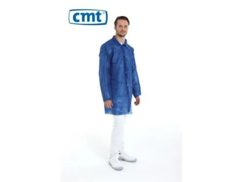 Bezoekersjas Non Woven Blauw Maat M 100 Stuks
