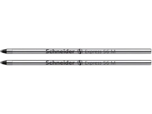 Balpenvulling Schneider Express 56 M 2 stuks op blister zwart