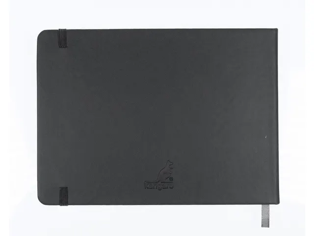 Schetsboek Kangaro A5 landscape cold grey PU HC 80 vel 140gr roomwit m