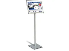 Infodisplay 1200mm Din A 3 Liggend Aluminium-Frame Zilver-Geanodiseer