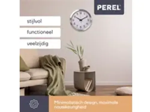 OUTLET Aluminium Wandklok Ø 40cm dcf cijferaanduiding