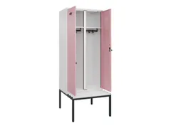 locker met bank,voor scheiding van kleding,HxBxD 2120x800x815mm,2vak