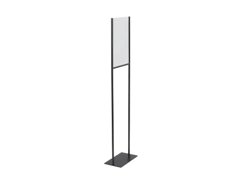 Infostandaard zwart metaal met acryl bord A3