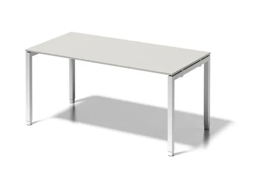 In hoogte verstelbaar bureau,HxBxD 650-850x1600x800mm,blad grijswit