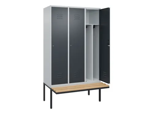 locker voor scheiding van kleding,HxBxD 2120x1200x815mm,3vak
