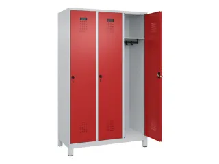 locker,HxBxD 1950x1200x500mm,3vak,vak B 400mm,draaigrendel,voeten - 2