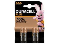 Batterij Duracell Plus 4xAAA