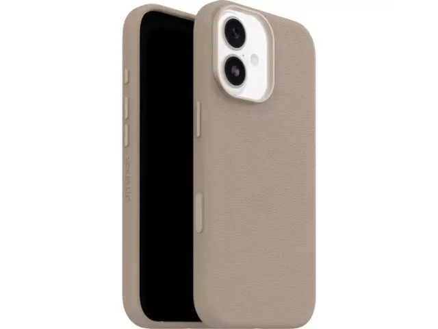 OtterBox Symmetry Leather MagSafe iPhone 17 hoesje grijs