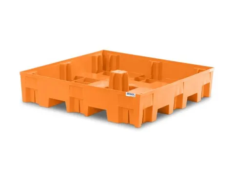 PE-opvangbak,v. 4x200l vat,opvangvol. 255l,HxBxD 275x1235x1235mm