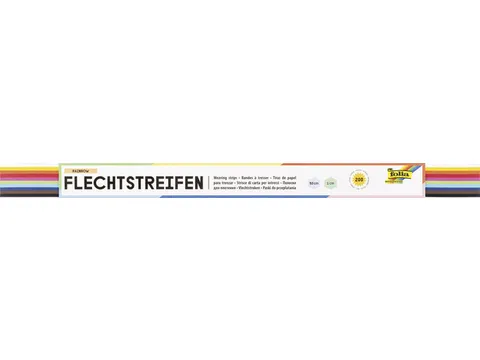 Vlechtstroken Folia 50x1cm 130gr 200 stroken assorti kleuren