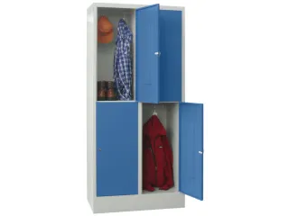 lockerkast,HxBxD 1850x800x500mm,2x2vakken,RAL7035,front RAL5012 - 2