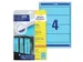 Rugetiket Avery Zweckform breed 192x61mm Blauw L4767 80 stuks