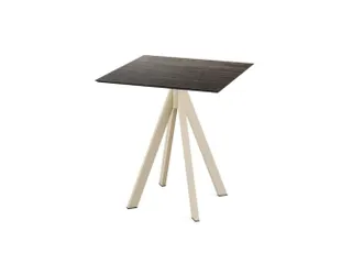 bistrotafel,HxBxD 730x700x700mm,rechthoekig,4voeten zandkleuren - 1