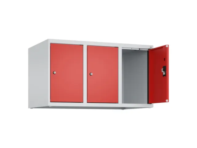opzetkast,v. locker,3vak.,vak B 300mm,HxBxD 500x900x500mm,cilinderslot