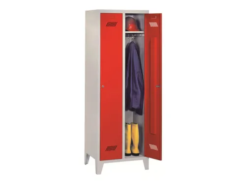 locker,HxBxD 1850x600x500mm,2vak,vak B 300mm,RAL7035,front RAL3000