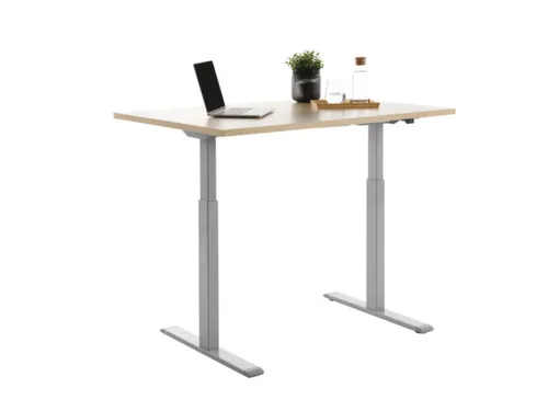 Elektrisch ihv bureau,HxBxD 700-1200x1200x800mm,blad esdoorn