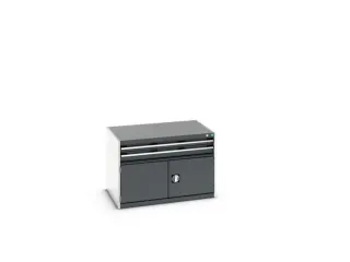 ladekast HxBxD 700x1050x750mm 2laden RAL7035 front RAL7016 - 8
