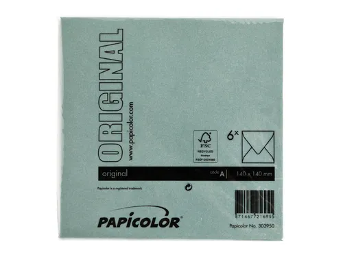 Envelop Papicolor 140x140mm Dennengroen Gegomd
