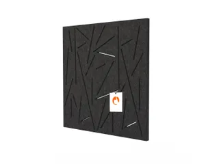 Akoestisch wandpaneel vierkant met patroon uitsnede 100x100cm Zwart - 3
