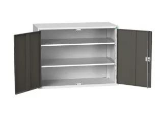 universele kast,HxBxD 1000x1300x550mm,2xStalen bodem,draaigrendelslot - 1