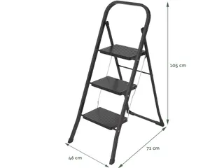 Huishoudtrap BRASQ 3 treden SL300 zwart - 1