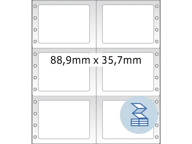 Etiquette HERMA 8220 88,9x35,7mm 2 rangées blanc 8000 pièces