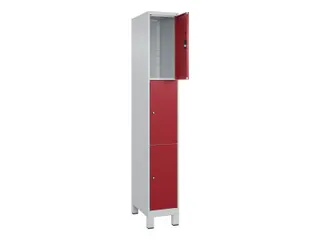 lockerkast,HxBxD 1950x300x500mm,1x3vakken,vak B 300mm,cil.-slot,voeten - 1