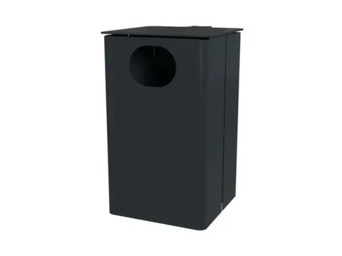 afvalbak,HxBxD 537x325x388mm,afvalbak inhoud 35l,romp staal RAL7016