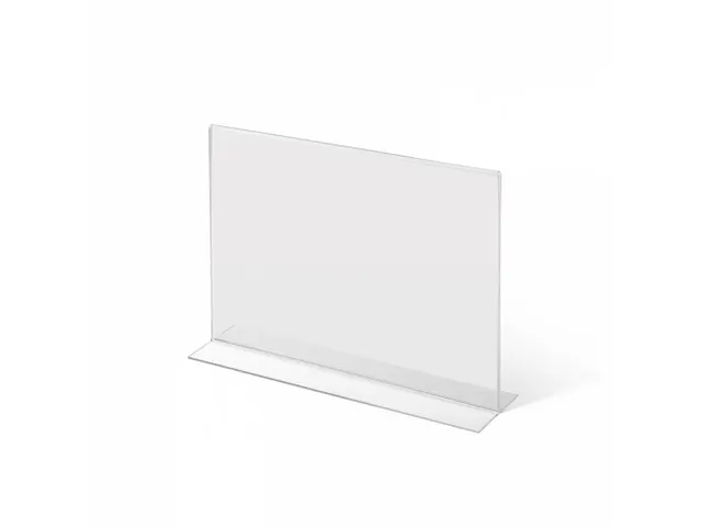 Folderhouder A4 T-Stand Acryl Liggend