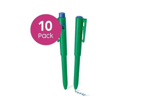 J800 DetectaPen met clip groen blauwe inkt detecteerbaar 10 stuks