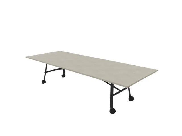 klaptafel,HxBxD 750x3200x1200mm,hoekig,4voeten donkergrijs,ovale buis