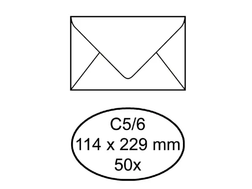 Envelop Quantore Bank C5/6 114x229mm 80gr Wit Zelfklevend