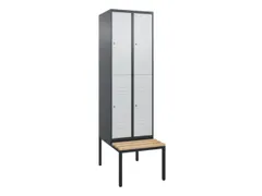 Dubbeldekse dekenkist,HxBxD 2120x600x815mm,2x2vak.,vak B 300mm