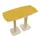 Tonvormige statafel Woody 110x114x75cm Geel Natuur 2 schotelvoeten