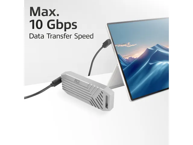 Kabel ACT USB-C hoek boven/beneden 10Gbps 1m