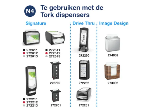 Servetten Tork 13840 Xpressnap 2-laags 33x21cm naturel 1125st.