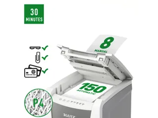 Papiervernietiger Leitz IQ Auto+ Office 150 P-4 snippers 4x28mm - 2