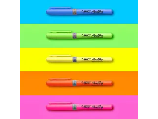Markeerstift Bic grip Highlight your life assorti blik à 15 stuks - 4
