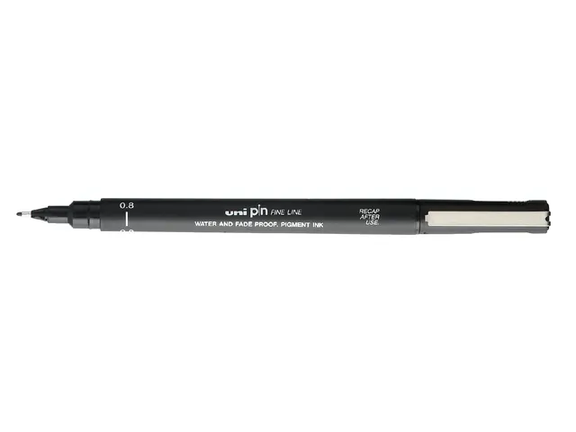 Fineliner Uni-ball Pin zwart 0.8mm