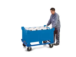 stapelbak,HxLxB 600x800x1200mm,300l,PE,blauw,Wanden gesloten - 3