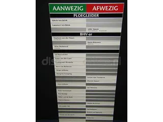 In-uit bord aluminium aan/afwezigheidsbord Maatwerk - 1