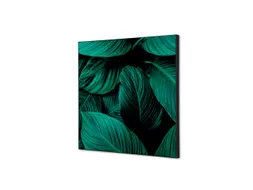 Wanddecoratie Textiel Set 40x40cm Botanische Bladeren Groen