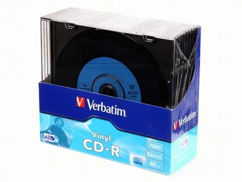 Verbatim CD-R 80min 700MB 52x Slim case Vinyl 10 stuks