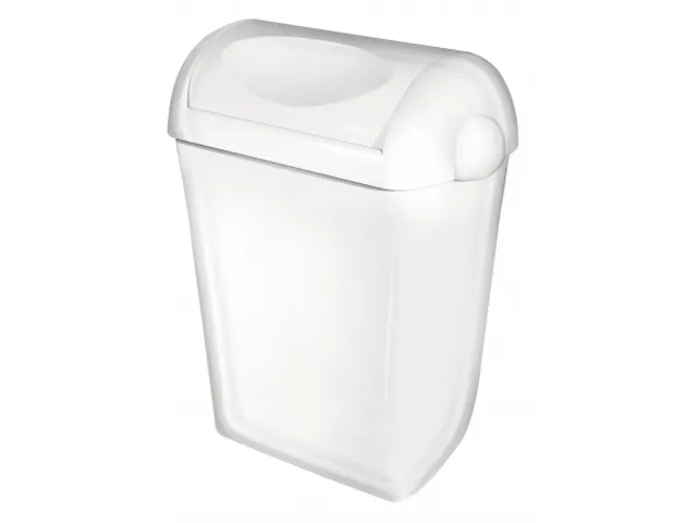 Afvalbak Kunststof Wit 43 Liter Met Swing Deksel