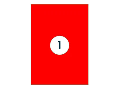 Etiket 210x297mm Fluor Rood 100 Vel