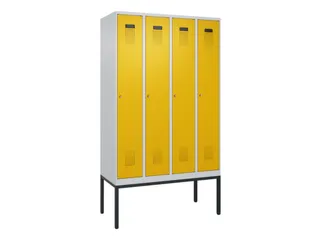 locker,HxBxD 2120x1200x500mm,4vak,vak B 300mm,cil.-slot,voetonderstel - 2