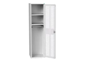 Lockerkast 2000x525x550mm 2 vakken, ventilatiedeur, RAL7035 - 1