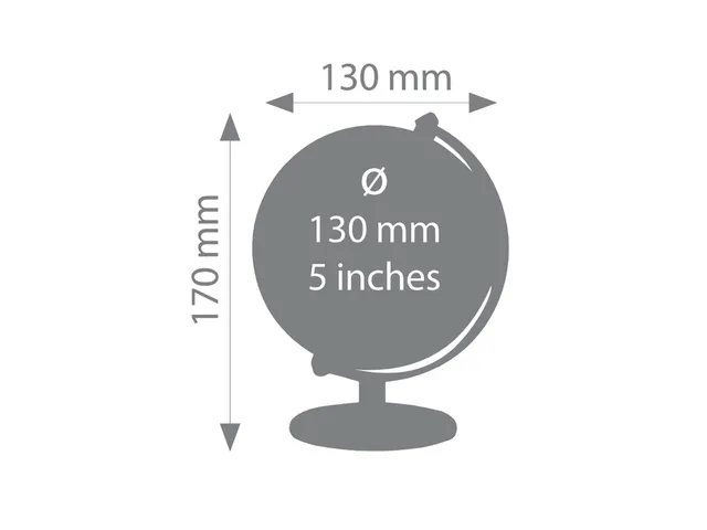 TROIKA Wereldbol Gagarin 13cm Zwart-zilver